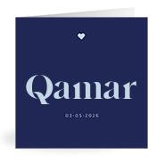 Geboortekaartje naam Qamar j3