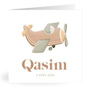 Geboortekaartje naam Qasim j1