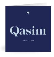 Geboortekaartje naam Qasim j3
