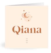 Geboortekaartje naam Qiana m1