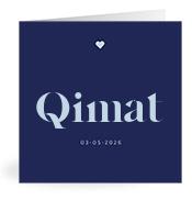 Geboortekaartje naam Qimat j3