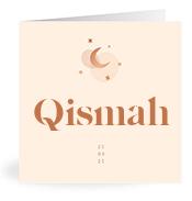 Geboortekaartje naam Qismah m1