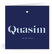 Geboortekaartje naam Quasim j3