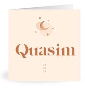 Geboortekaartje naam Quasim m1