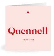 Geboortekaartje naam Quennell m3