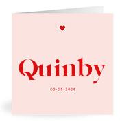 Geboortekaartje naam Quinby m3