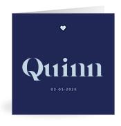 Geboortekaartje naam Quinn j3