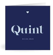 Geboortekaartje naam Quint j3