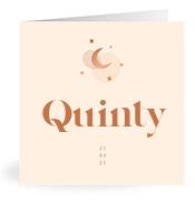 Geboortekaartje naam Quinty m1