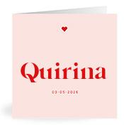 Geboortekaartje naam Quirina m3