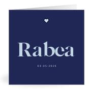 Geboortekaartje naam Rabea j3