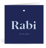 Geboortekaartje naam Rabi j3