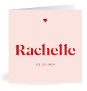 Geboortekaartje naam Rachelle m3