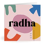 Geboortekaartje naam Radha m2