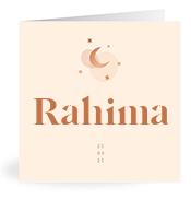 Geboortekaartje naam Rahima m1
