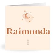 Geboortekaartje naam Raimunda m1