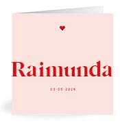 Geboortekaartje naam Raimunda m3