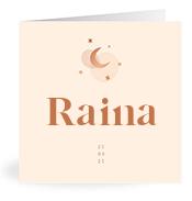 Geboortekaartje naam Raina m1