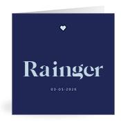 Geboortekaartje naam Rainger j3