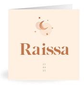 Geboortekaartje naam Raissa m1