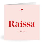 Geboortekaartje naam Raissa m3