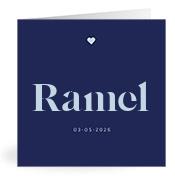 Geboortekaartje naam Ramel j3