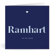 Geboortekaartje naam Ramhart j3