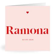Geboortekaartje naam Ramona m3