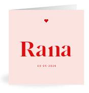 Geboortekaartje naam Rana m3