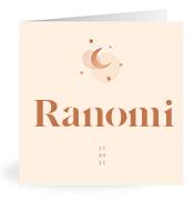 Geboortekaartje naam Ranomi m1