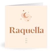 Geboortekaartje naam Raquella m1