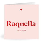 Geboortekaartje naam Raquella m3