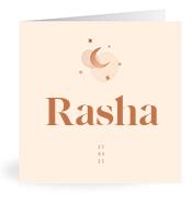 Geboortekaartje naam Rasha m1