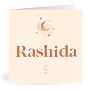 Geboortekaartje naam Rashida m1