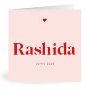 Geboortekaartje naam Rashida m3