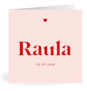 Geboortekaartje naam Raula m3