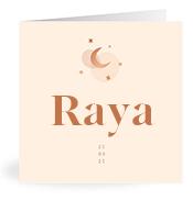 Geboortekaartje naam Raya m1