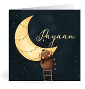 Geboortekaartje naam Rayaan u1