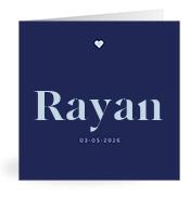 Geboortekaartje naam Rayan j3