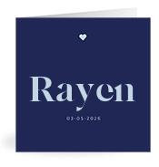 Geboortekaartje naam Rayen j3