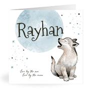 Geboortekaartje naam Rayhan j4