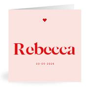 Geboortekaartje naam Rebecca m3