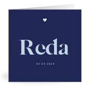 Geboortekaartje naam Reda j3