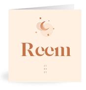 Geboortekaartje naam Reem m1