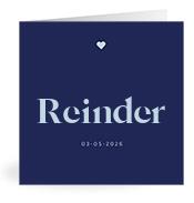 Geboortekaartje naam Reinder j3