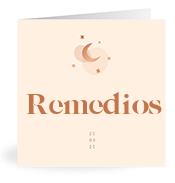 Geboortekaartje naam Remedios m1