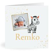 Geboortekaartje naam Remko j2