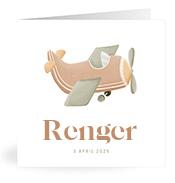 Geboortekaartje naam Renger j1