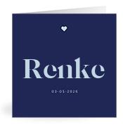 Geboortekaartje naam Renke j3