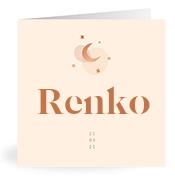 Geboortekaartje naam Renko m1